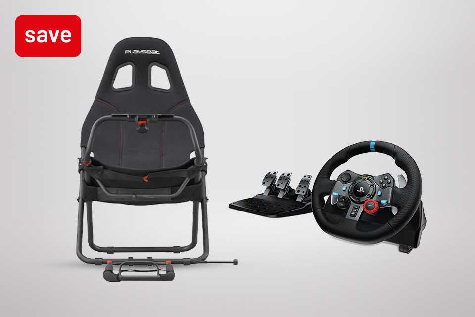 Save 10% on racing seat cockpit. When bought with selected racing wheels.