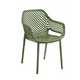 Plastic chairs.