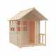Wooden playhouses.