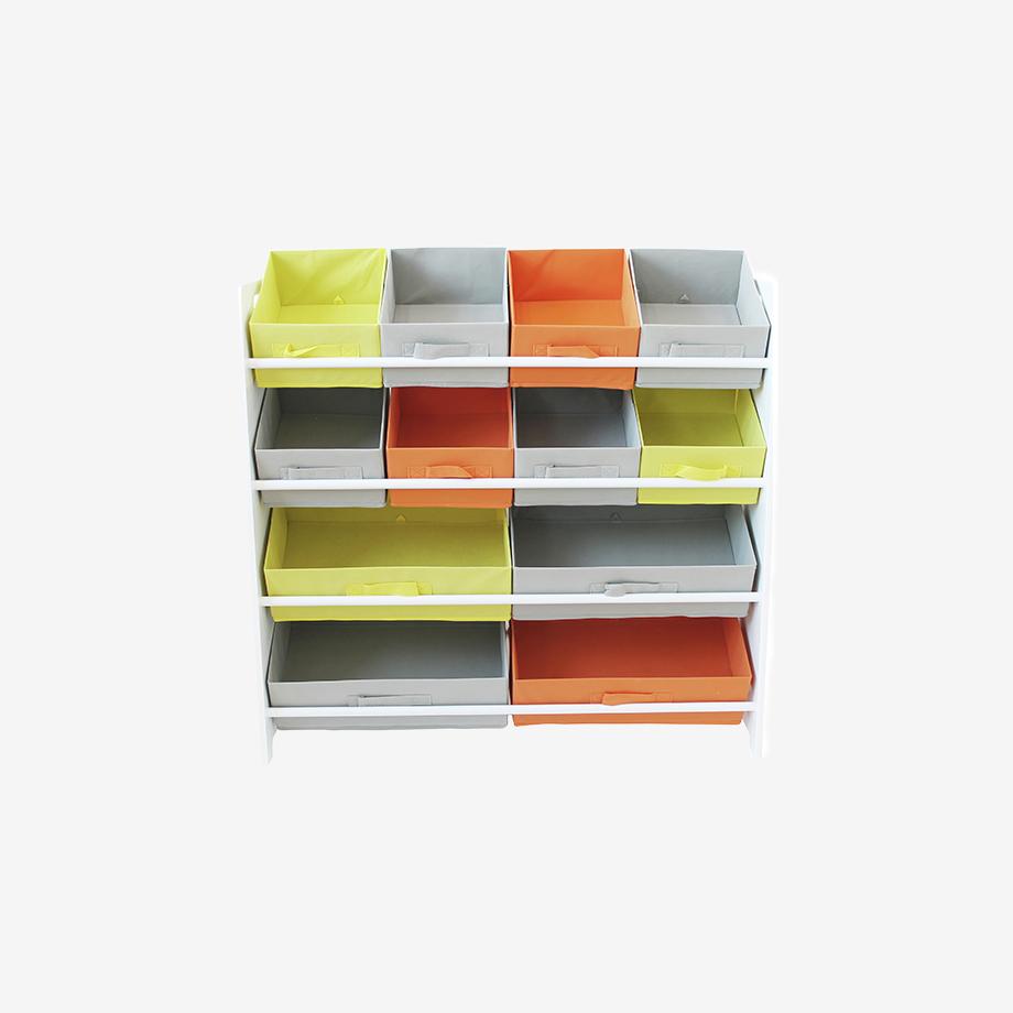 Argos Home 4 tier white kids basket storage unit.