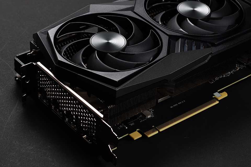 A black graphics card.