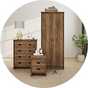 A GFW Boston 3 Piece 2 Door Wardrobe set in knotty oak.