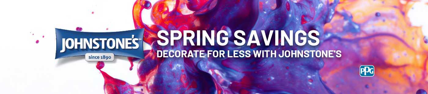 Johnstone's. Spring savings. Decorate for less with Johnstone's.