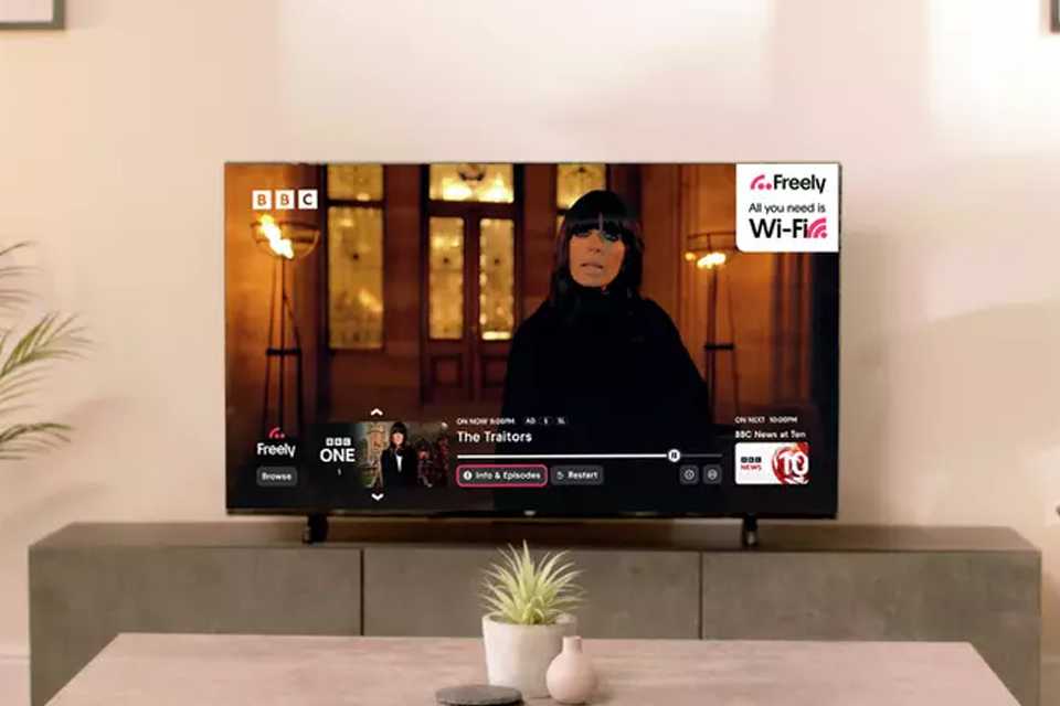 image of a TV in a room set