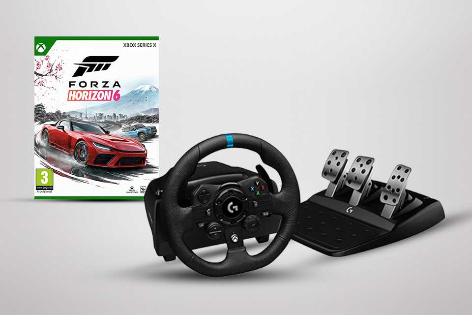 Save 10% on selected racing wheels. When bought with Forza Horizon 6.
