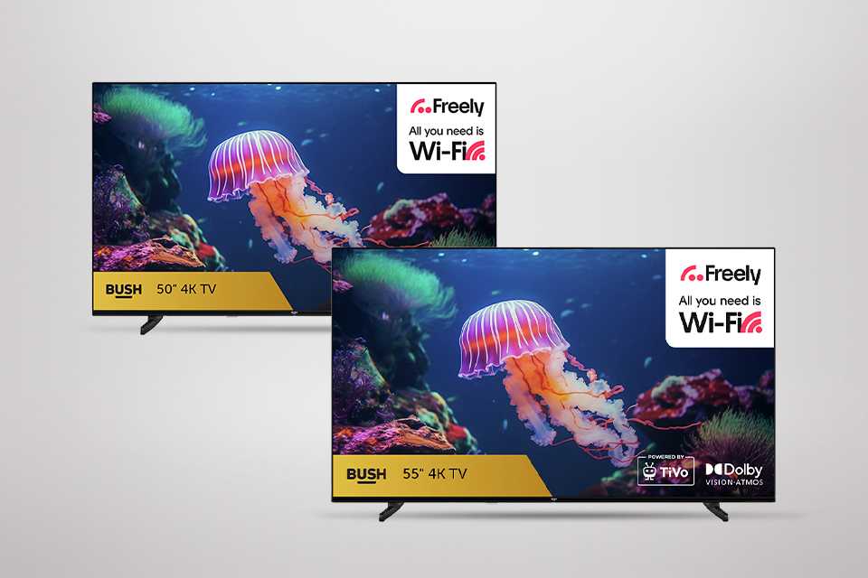 Go Big on us! Upgrade your Bush 50" TV to 55" for the same price at only £229. Plus free delivery.