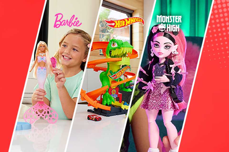 Save 20% on brands you love with code RED20. Includes Barbie, Hot Wheels, Fisher-Price and more!