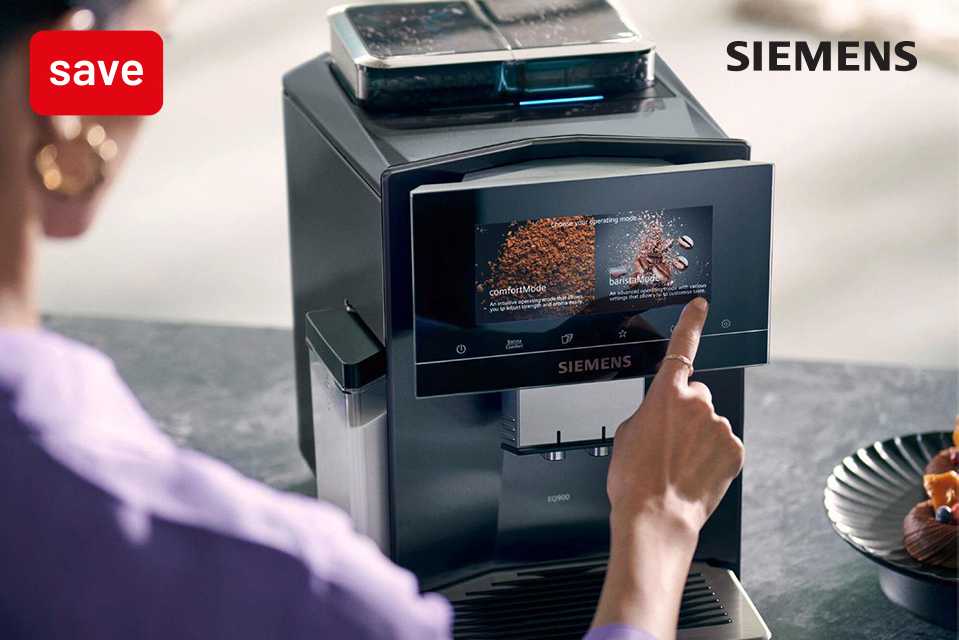 Save up to 30% on Siemens coffee machines using codes DRINK10 & DRINK30.