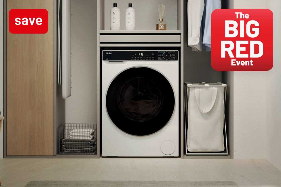 The Big Red Event. Save up to 20% on selected laundry appliances using code RED10 or RED20.