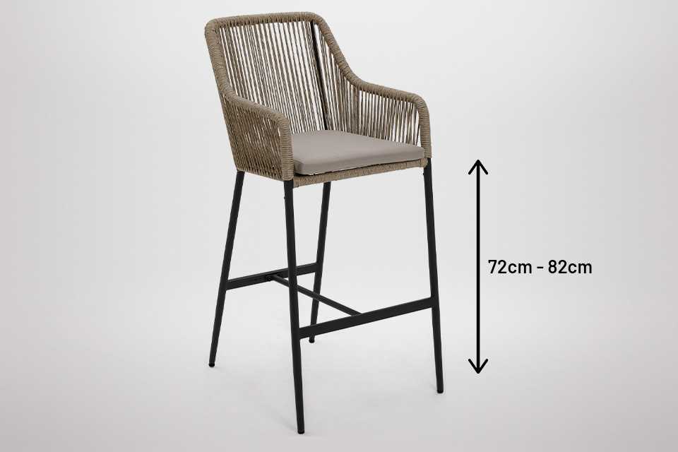 Habitat Malta 4 Seater Rattan Effect Garden Bar Set -Natural.