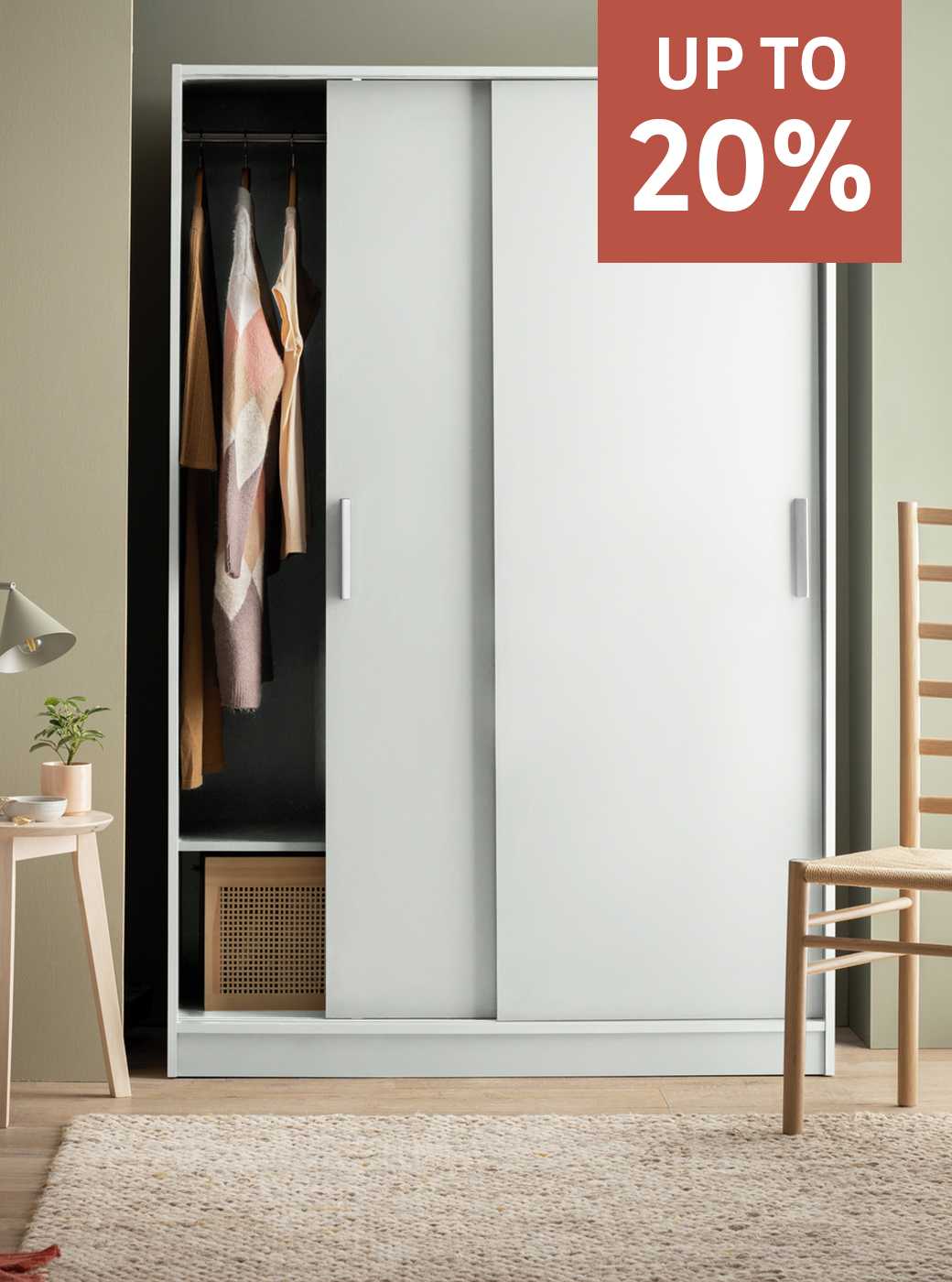 Save up to 20% on selected bedroom furniture. Shop now.