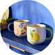 : Argos Home Med Coastal Set of 2 Stoneware Mugs - Cream.