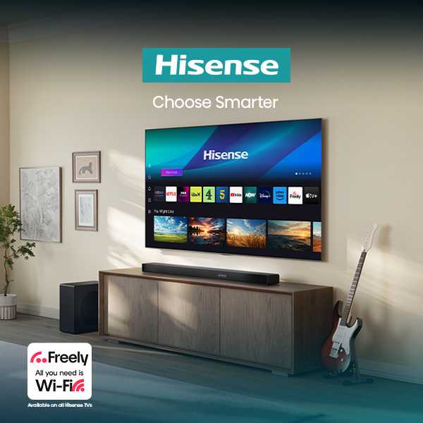 50% off selected Hisense soundbars when you buy selected Hisense TVs & laser cinemas. Purchase selected Hisense TVs or Laser cinemas between 22.04.2026 - 26.01.2027 and get 50% on selected Hisense soundbars. T&C's applys.