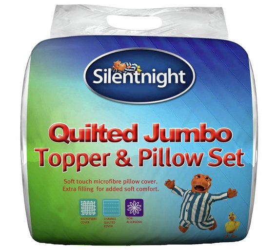 Buy Silentnight Quilted Mattress Topper and Pillow Set Single at