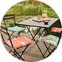 Garden furniture cushions.