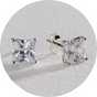 Stud earrings.