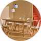 A Habitat Sylas extending 6 seater natural dining table.