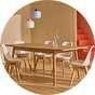 A Habitat Sylas extending 6 seater natural dining table.