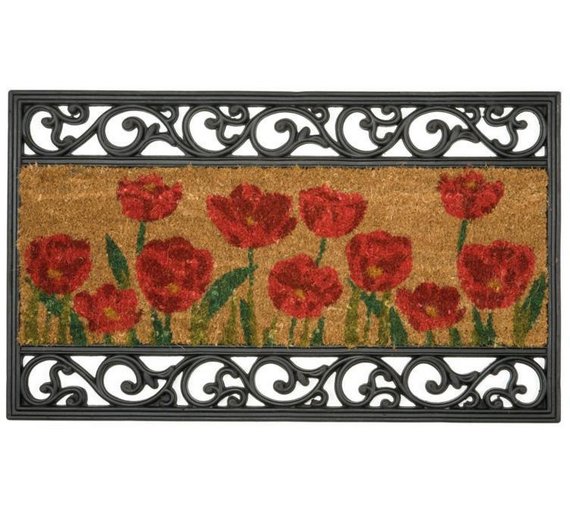 Buy Poppy Design Coir and Rubber Doormat 75cmx45cm at Argos.co.uk