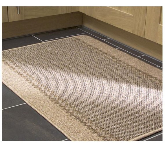 Buy Beige Kilkis Machine Washable Rug 80cmx50cm at Argos.co.uk Your