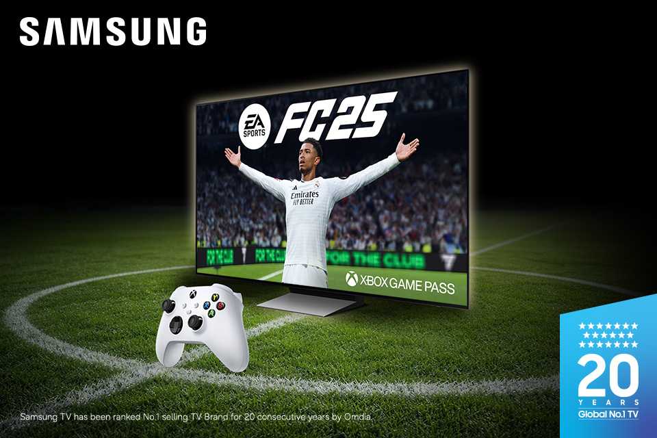 Free Xbox controller and 1 month of Xbox Game Pass Ultimate. On selected 2026 Samsung TVs with Xbox built-in.