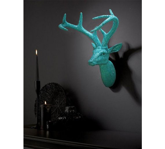 Buy Star Studded Stag Wall Art Aquamarine at Argos.co.uk Your