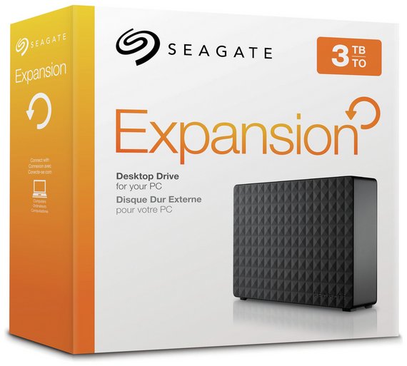 Buy Seagate Expansion 3TB USB 3.0 Desktop Hard Drive Black at Argos