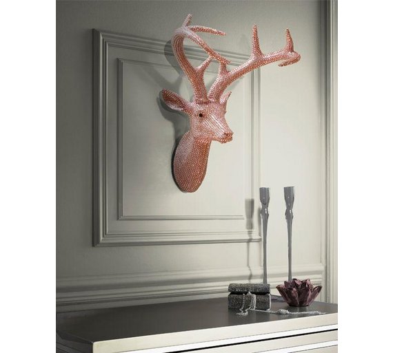 Buy Star Studded Stag Wall Art Pastel Pink at Argos.co.uk Your