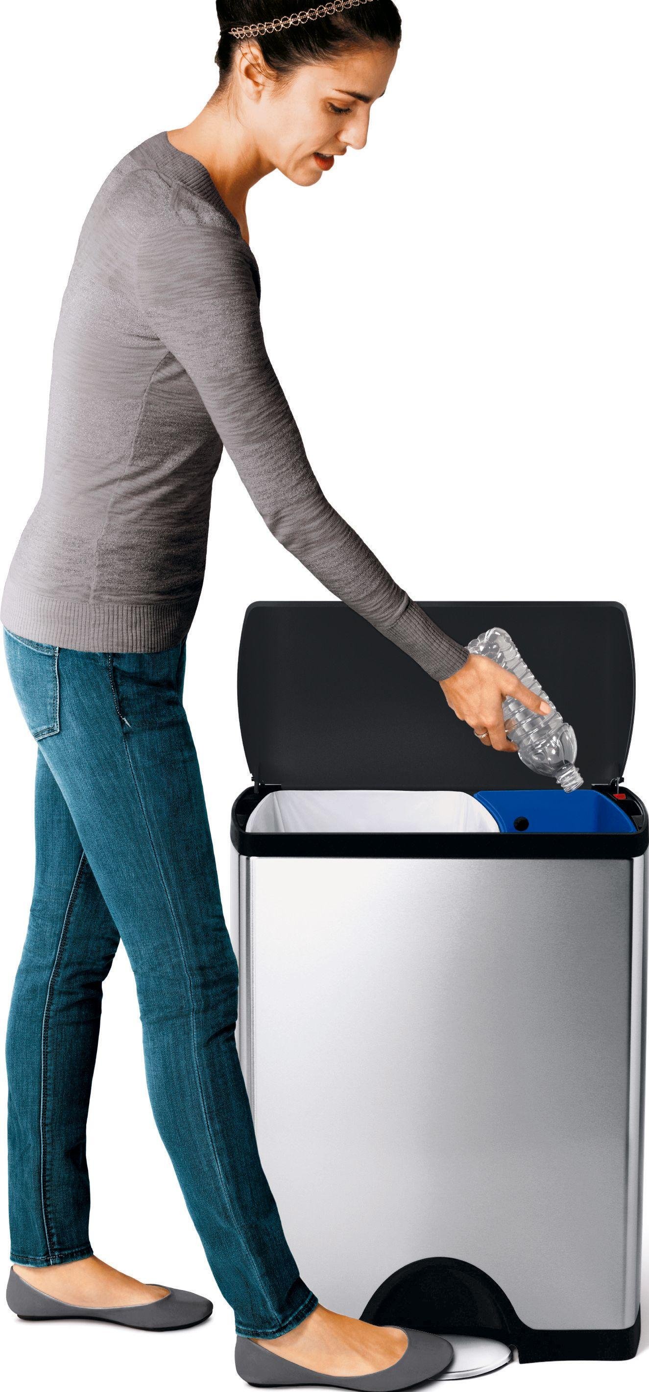 Buy simplehuman 46 Litre Rectangular Recycle Bin Kitchen bins Argos