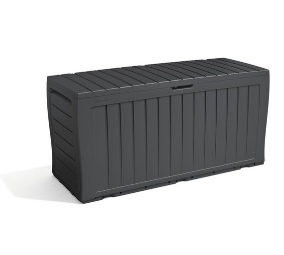Buy Keter Wood Effect Plastic Garden Storage Box Grey at Argos.co.uk