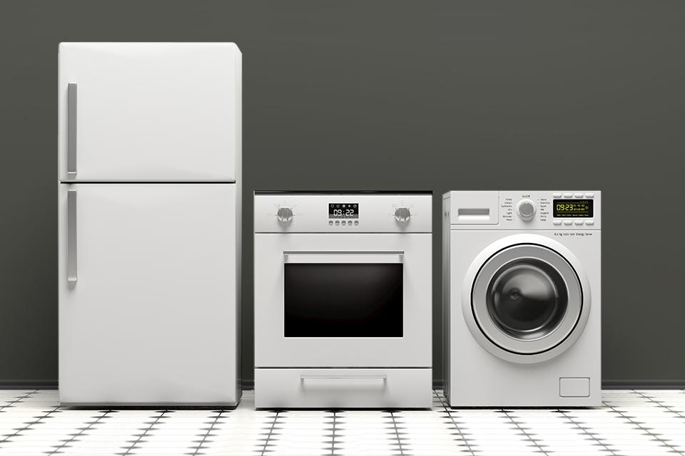 Choosing energy efficient appliances.