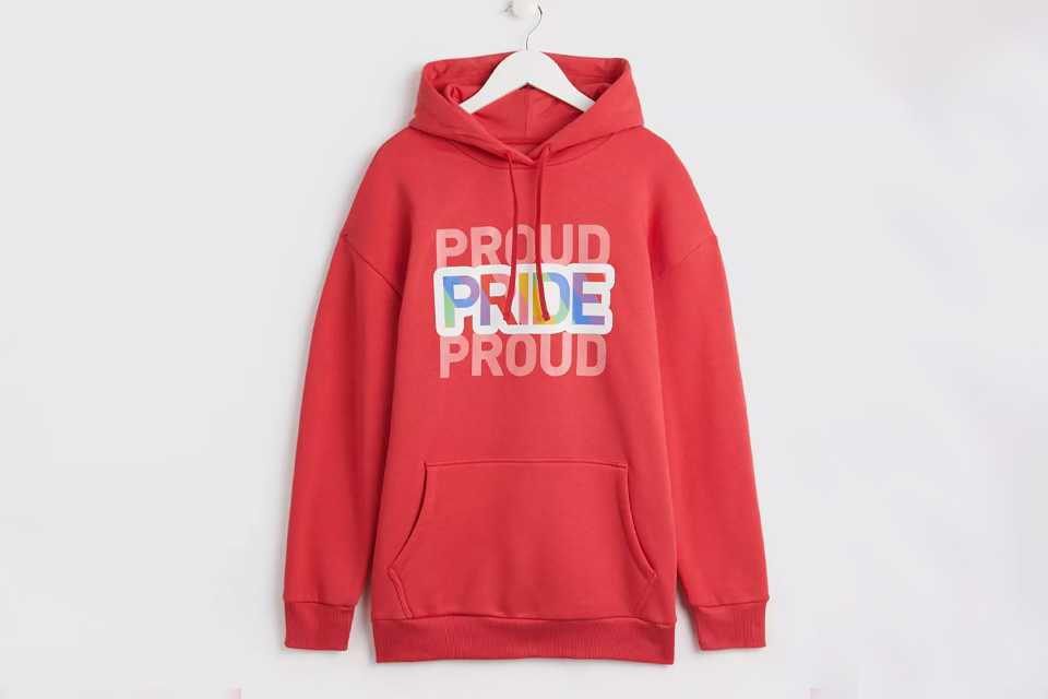 Red Pride Proud unisex hoodie.