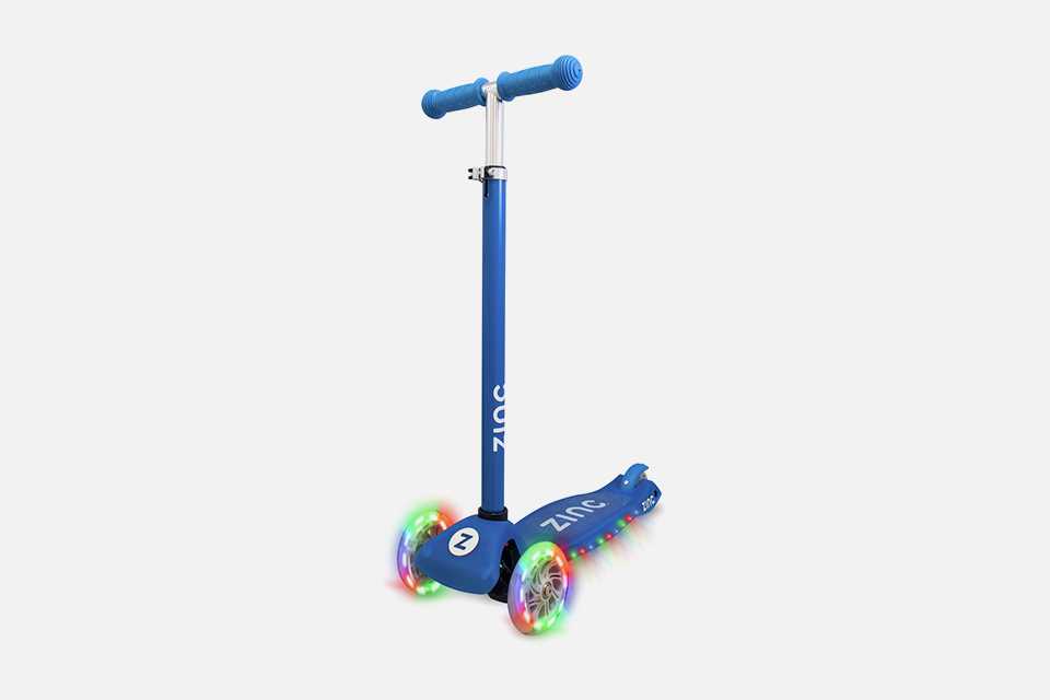 Zinc T-Motion Kids Light Up 3 Wheel Scooter - Blue.