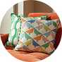 Filled cushions.