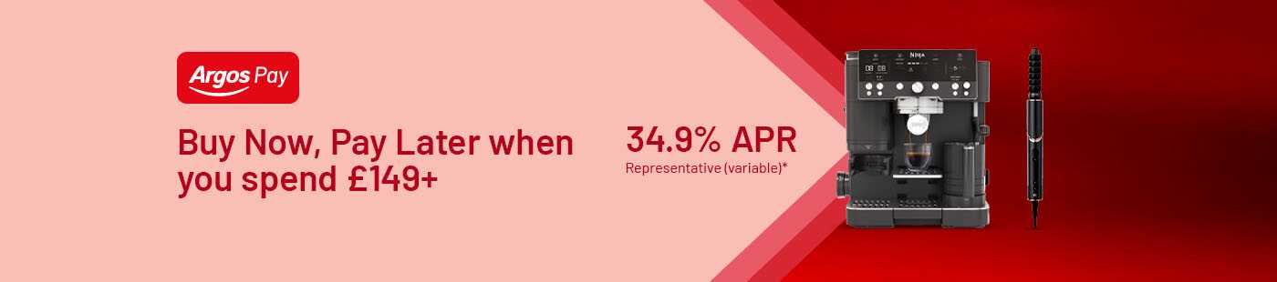 Buy Now, Pay Later when you spend £149+ 34.9% APR Representative (variable)*