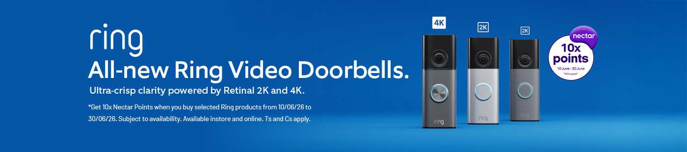 Ring. Get 10x nectar points. All-new Ring video doorbells.