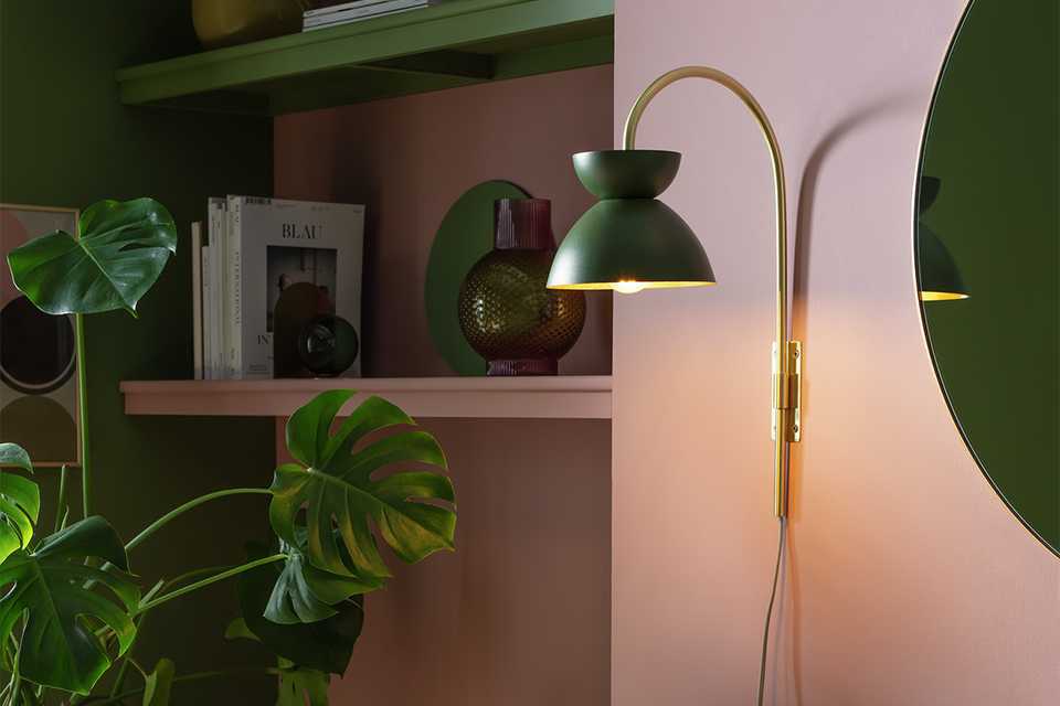 Habitat Citrine Metal Wall Light - Green.