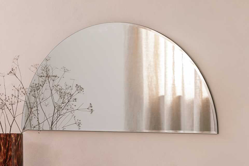 Habitat Frameless Half Circle Wall Mirror.
