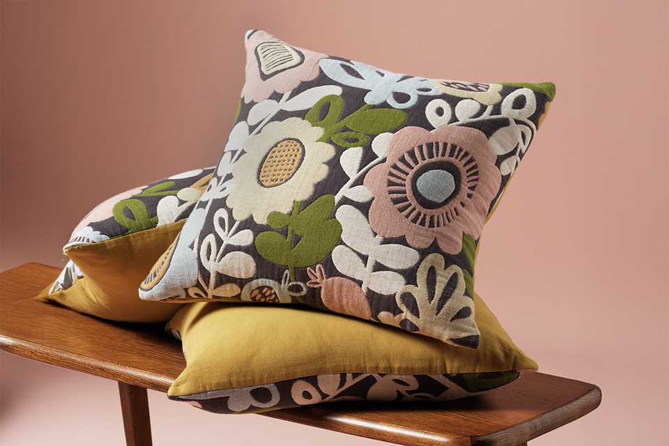 Habitat x Scion Kukkia Woven Cushion.