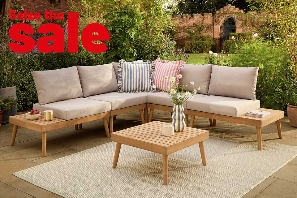 Seize the sale. Save 1/3 off selected BBQ's, garden furniture & outdoor living. Make the most of the season for less.