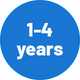 1 - 4 years.