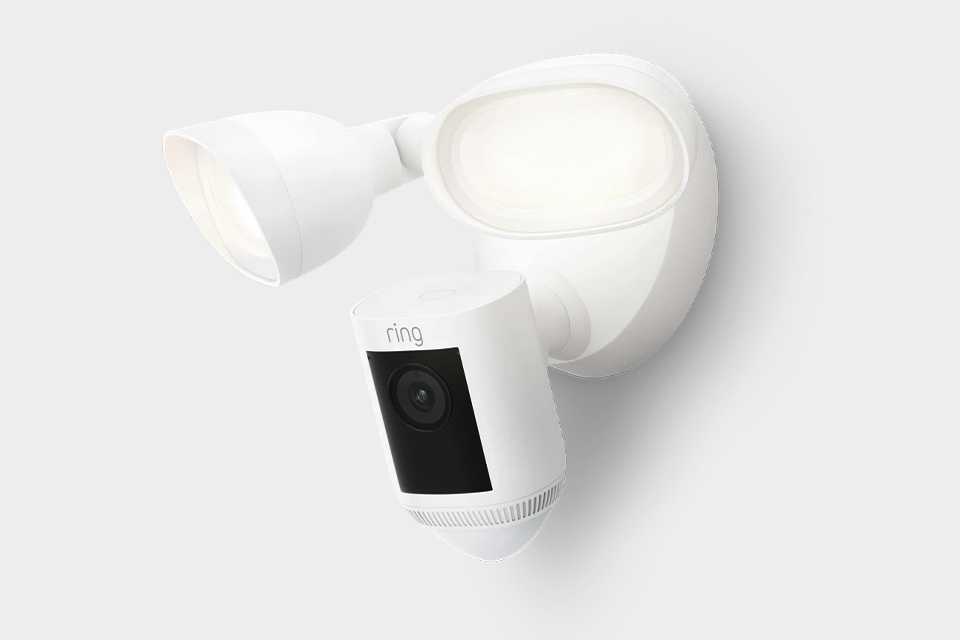Ring Floodlight Wired Pro Cam Security Camera CCTV - White.