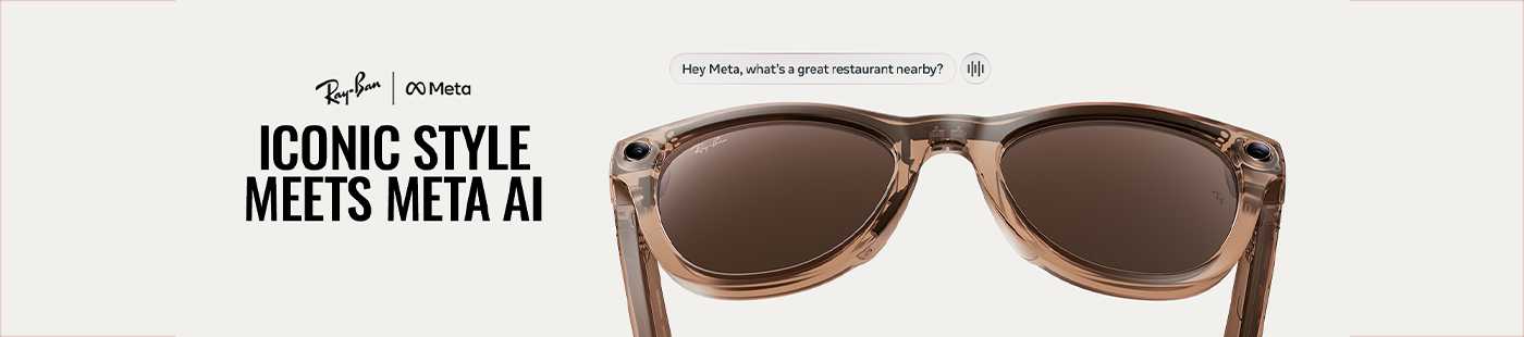 Ray-Ban Meta. Iconic style meets Meta AI.