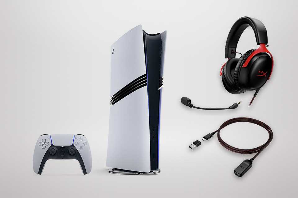 Buy a selected PS5 Console. And save 30% on a HyperX Cloud III Black and red wired headset.