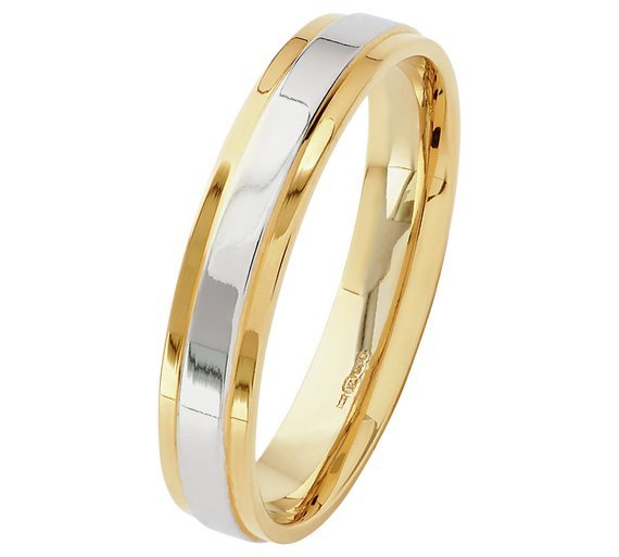 9 Carat White and Yellow Gold Heavyweight Wedding Ring review