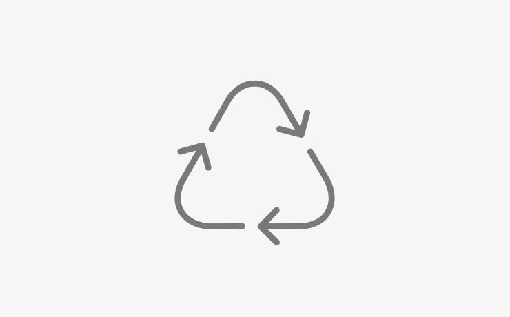 A recycling logo.