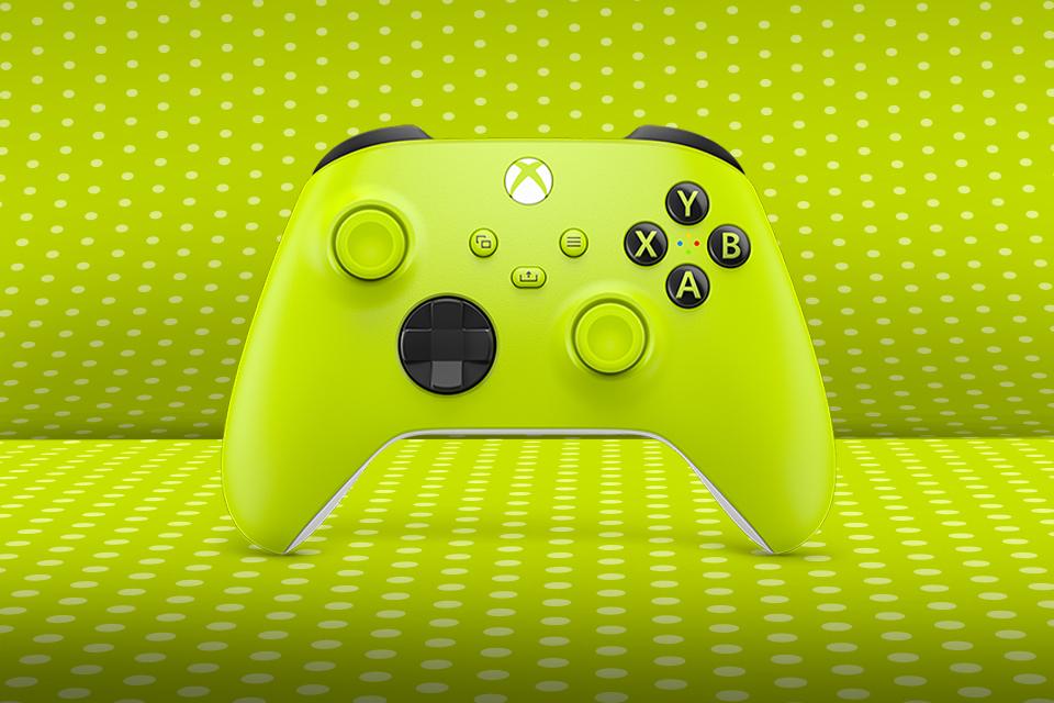 Electric volt yellow Xbox controller.