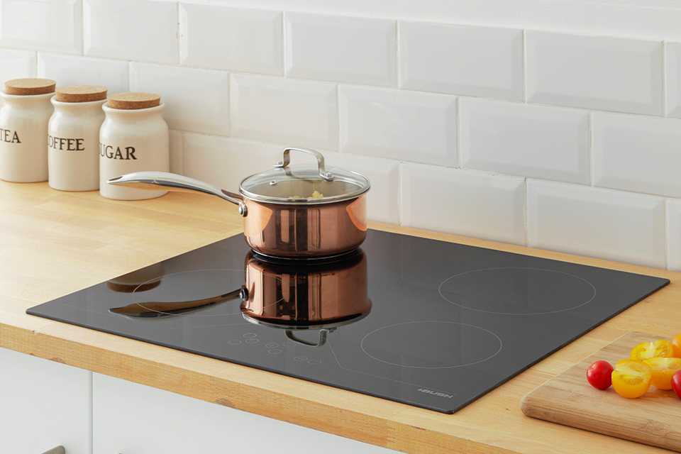 A pot on the Bush electric ceramic hob.