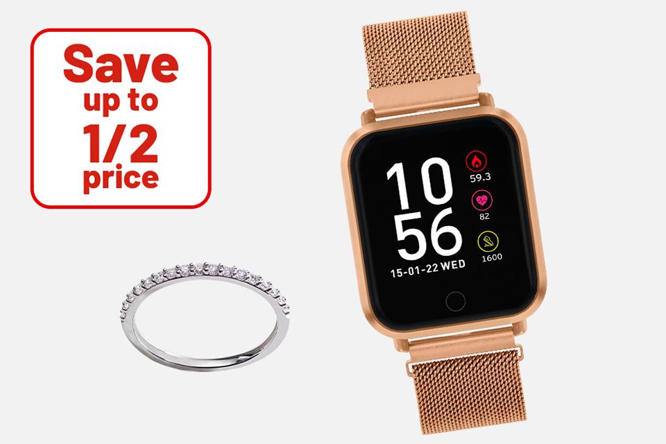 Save up to 1/2 price. Selected jewellery and watches. Includes stunning jewellery and timeless watches.