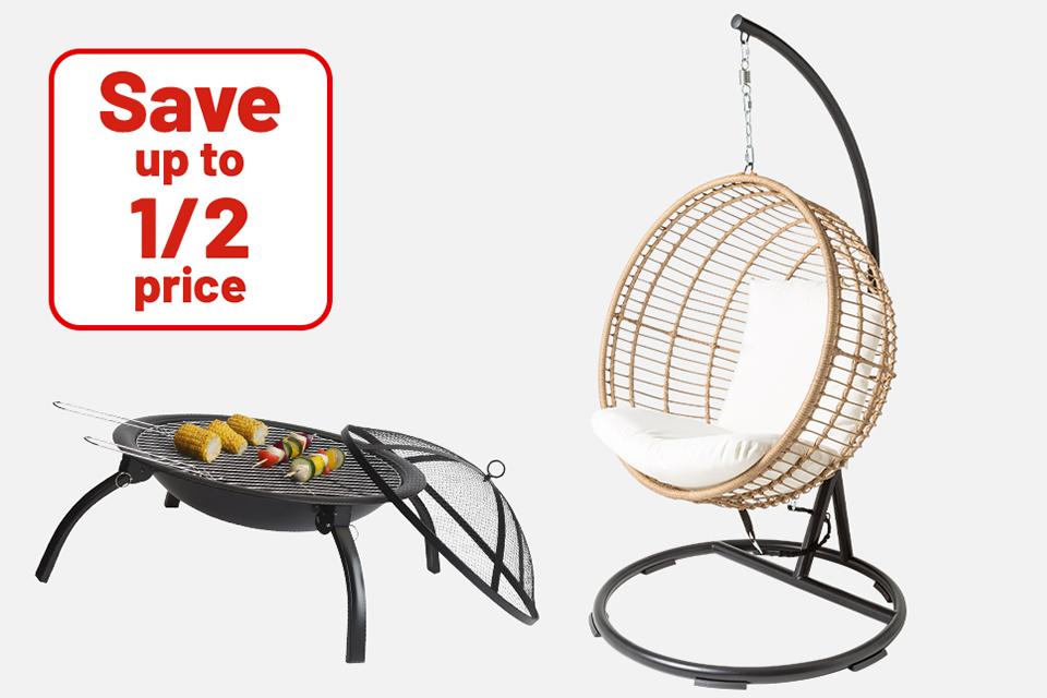 Save up to 1/2 Price. Selected garden and outdoor products. Includes outdoor furniture, garden decorations and so much more.